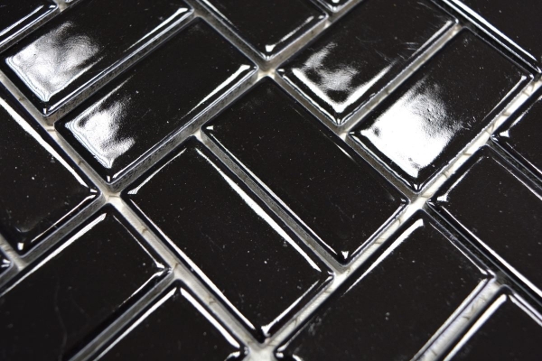 Hand-patterned mosaic tile ceramic windmill black glossy tile WC bathroom tile MOS24-CWM8BG_m