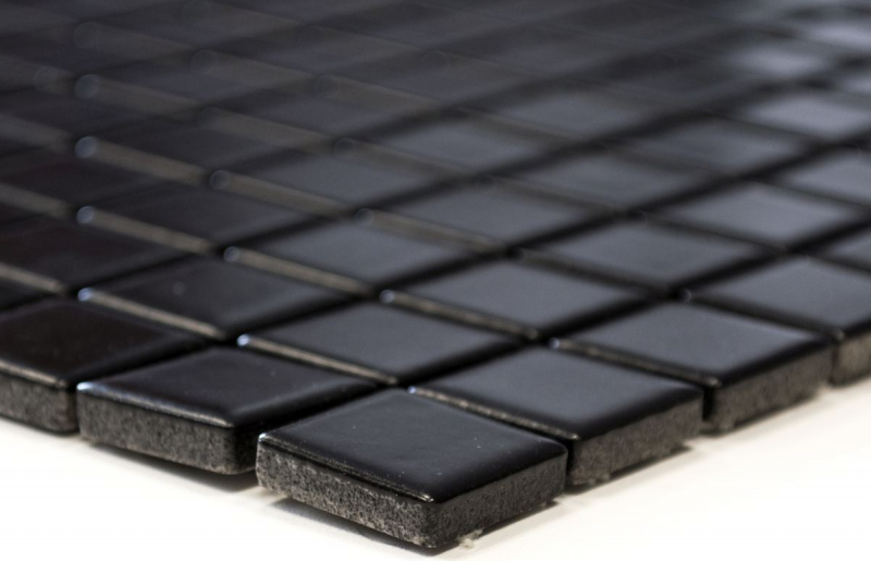 Hand sample mosaic tile ceramic black matt tile backsplash kitchen splashback MOS18D-0311_m