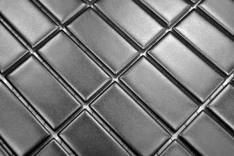 Mosaic tile ceramic rods black matt tile WC bathroom tile MOS24B-0311_f