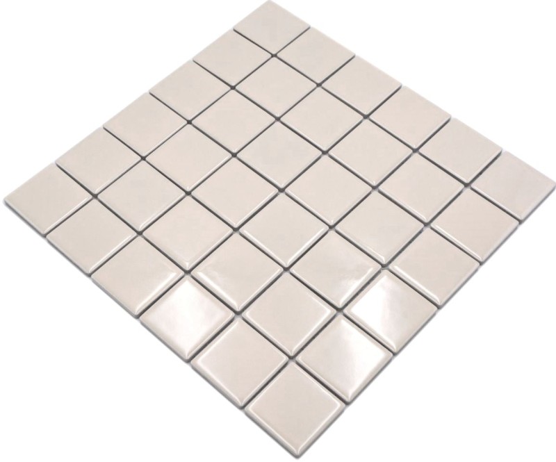 Hand sample mosaic tile beige magnolia backsplash kitchen splashback glossy MOS14-1902_m