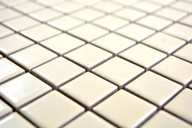 Hand-painted mosaic tile magnolia beige matt tile backsplash ceramic mosaic MOS18D-1911_m