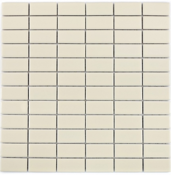 Hand-patterned mosaic tile ceramic rods beige matt tile WC bathroom tile MOS24D-1911_m