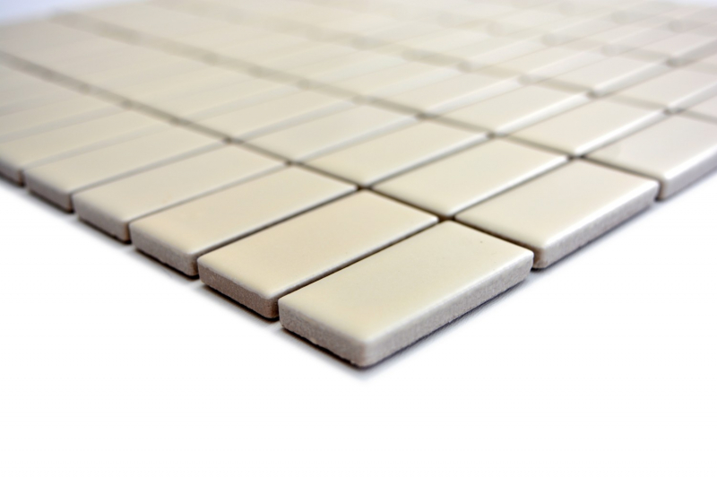 Hand-patterned mosaic tile ceramic rods beige matt tile WC bathroom tile MOS24D-1911_m