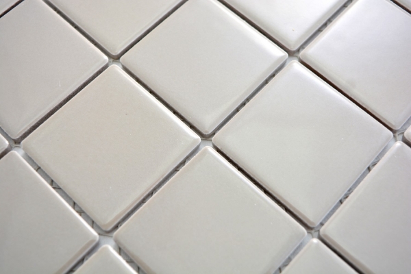 Hand-painted mosaic tile SCHLAMM GRAU MANHATTAN glossy backsplash MOS14-2401_m