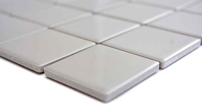 Hand-painted mosaic tile SCHLAMM GRAU MANHATTAN glossy backsplash MOS14-2401_m