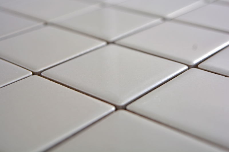 Hand-painted mosaic tile SCHLAMM GRAU MANHATTAN glossy backsplash MOS14-2401_m