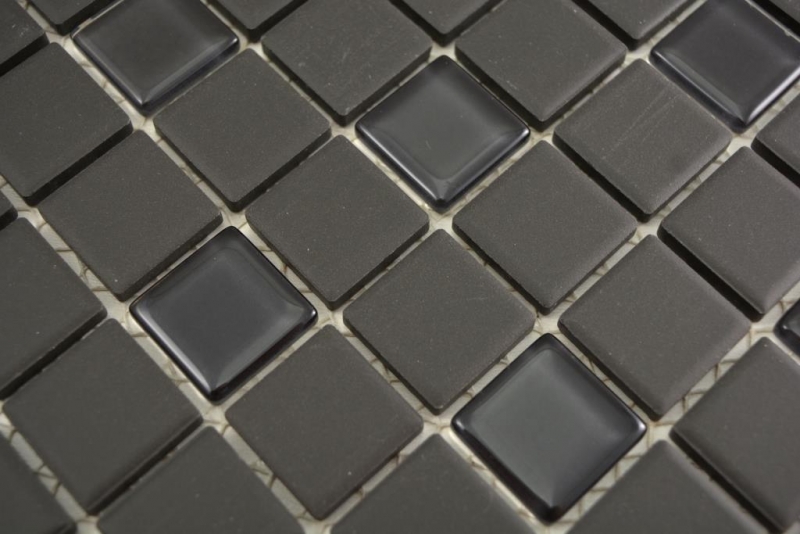 Hand-painted mosaic tile ceramic brown unglazed wall tile bathroom tile MOS18-CU050_m