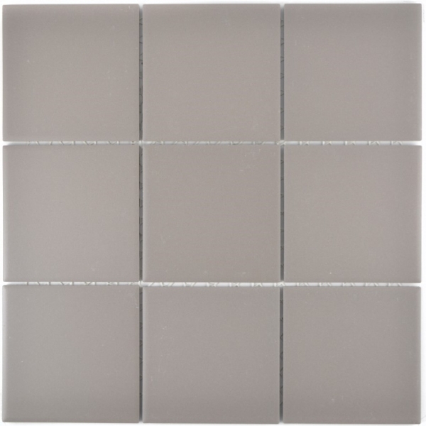 Hand-painted mosaic tile ceramic gray unglazed kitchen splashback MOS22-0202_m