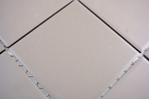 Hand-painted mosaic tile ceramic gray unglazed kitchen splashback MOS22-0202_m