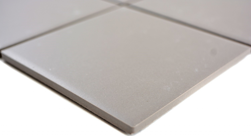 Hand-painted mosaic tile ceramic gray unglazed kitchen splashback MOS22-0202_m