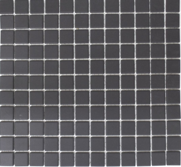 Mosaic tile ceramic black unglazed shower tray floor tile MOS18B-0311-R10_f