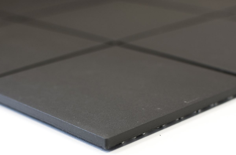 Hand-painted mosaic tile ceramic black unglazed kitchen splashback MOS14-CU922_m