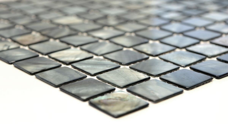 Mother-of-pearl mosaic shell mosaic blue gray tile backsplash kitchen wallMOS150-SM2582