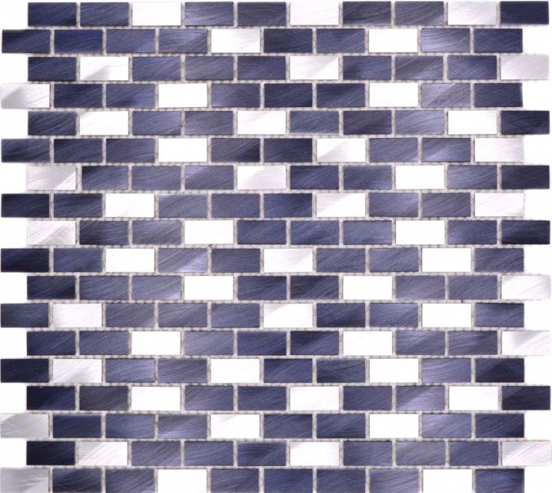 Mosaic tile aluminum brick black tile backsplash kitchen wall MOS48-0208