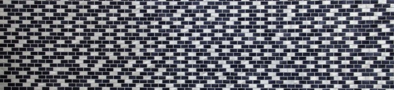 Mosaic tile aluminum brick black tile backsplash kitchen wall MOS48-0208