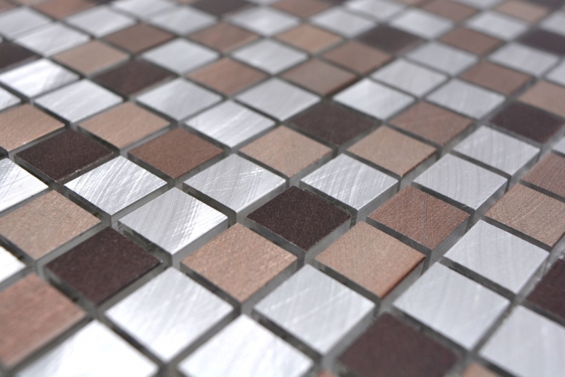 Mosaic tile aluminum beige brown copper wall kitchen wall tile mirror MOS49-A971