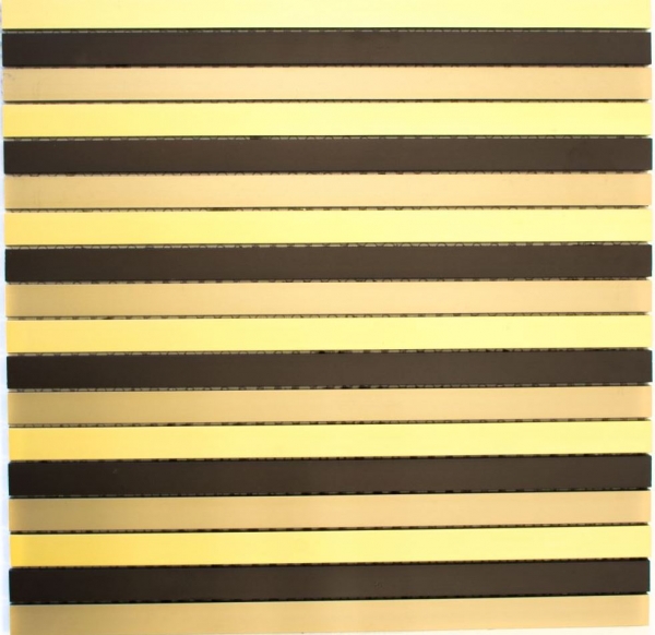 Mosaic tile aluminum rods black bronze gold tile backsplash kitchen wall MOS49-B301