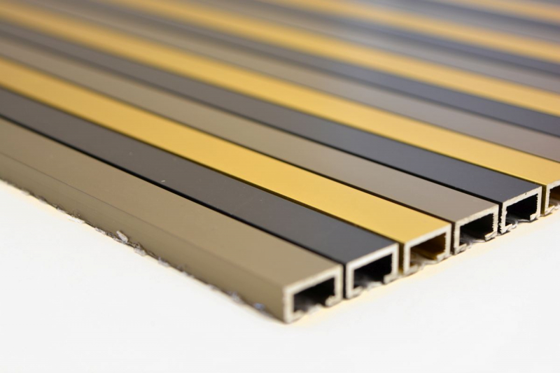 Mosaic tile aluminum rods black bronze gold tile backsplash kitchen wall MOS49-B301