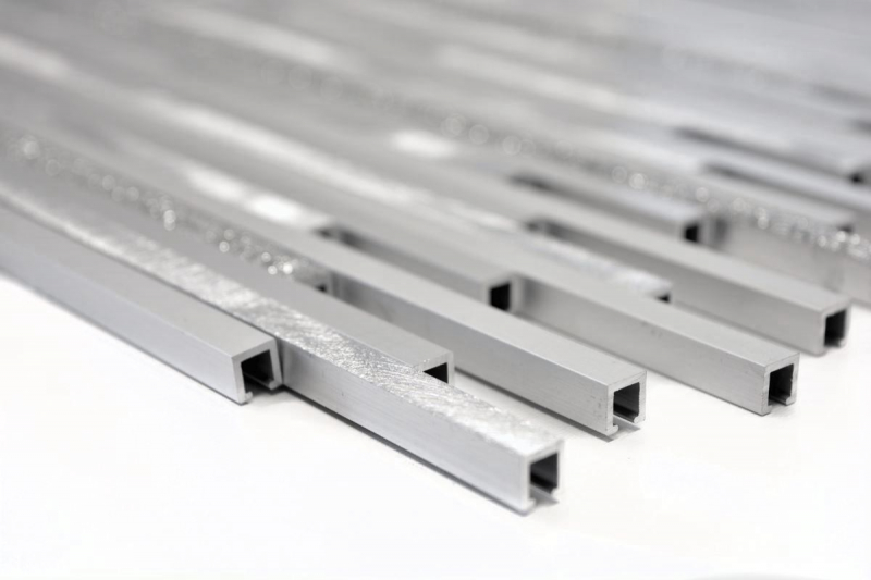 Hand pattern mosaic tile aluminum composite aluminum silver matt brushed polished glitter silver MOS49-L401GS_m