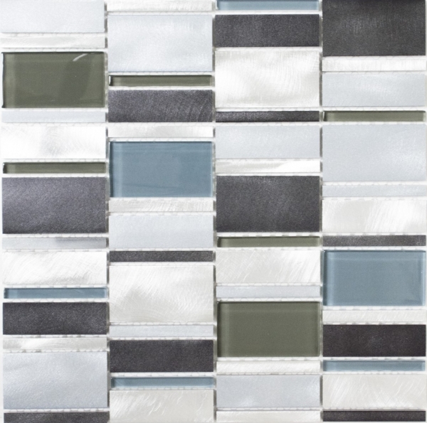 Hand sample mosaic tile aluminum translucent combination aluminum glass mosaic Crystal brown MOS49-0205_m