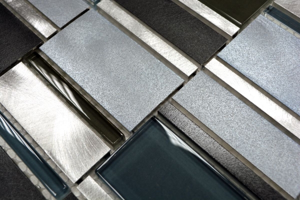 Hand sample mosaic tile aluminum translucent combination aluminum glass mosaic Crystal brown MOS49-0205_m