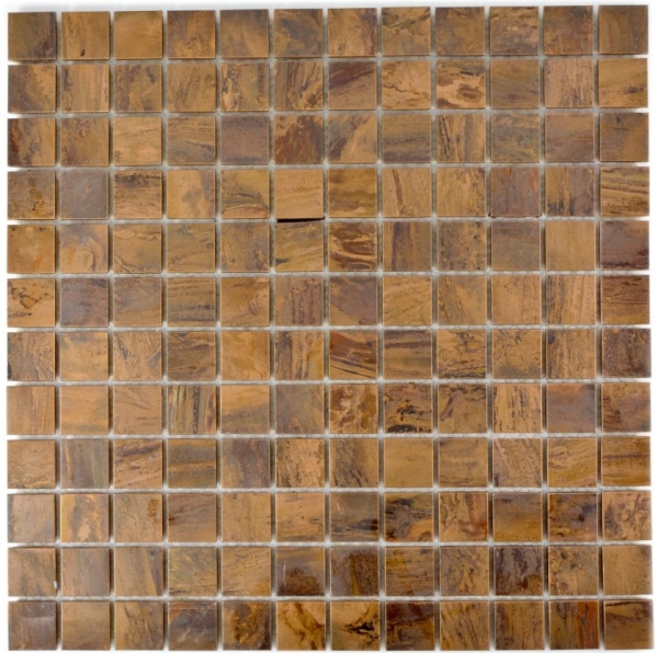 Hand-painted mosaic tile copper copper brown kitchen MOS49-1510_m