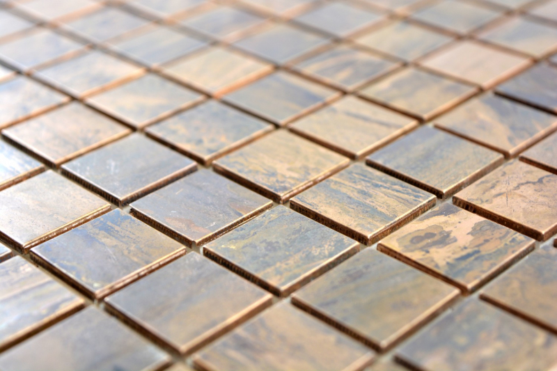 Hand-painted mosaic tile copper copper brown kitchen MOS49-1510_m
