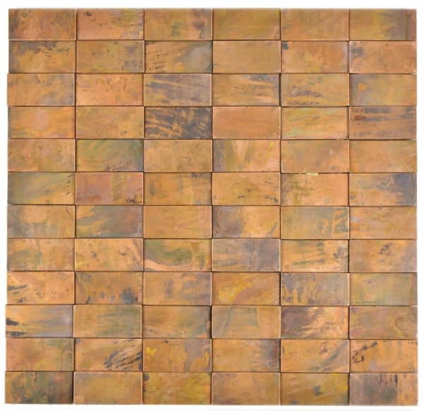 Hand pattern mosaic tile copper copper rods 3D brown tile backsplash kitchen MOS49-1514_m
