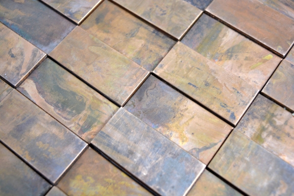 Hand pattern mosaic tile copper copper rods 3D brown tile backsplash kitchen MOS49-1514_m