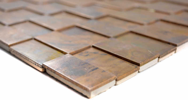 Hand pattern mosaic tile copper copper rods 3D brown tile backsplash kitchen MOS49-1514_m