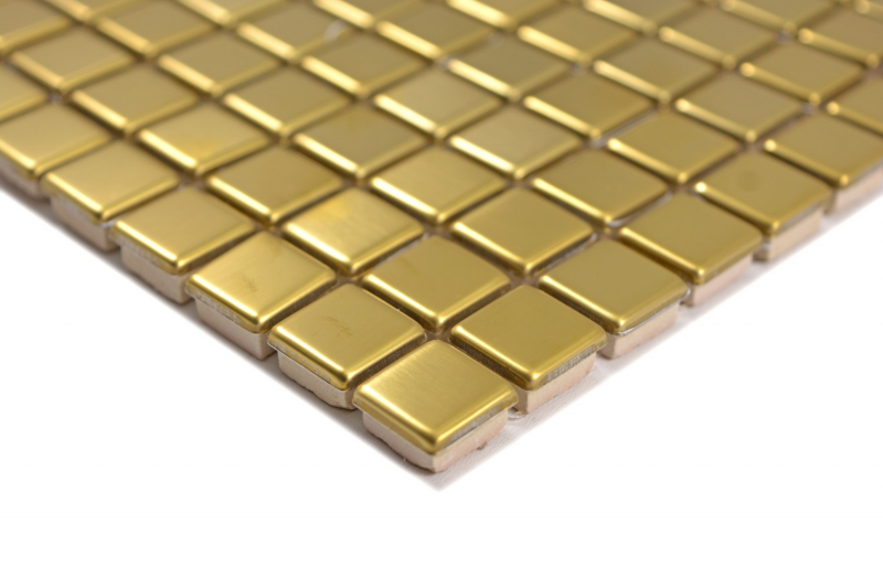 Hand pattern mosaic tile stainless steel gold gold steel brushed tile backsplash kitchen MOS129-0707_m