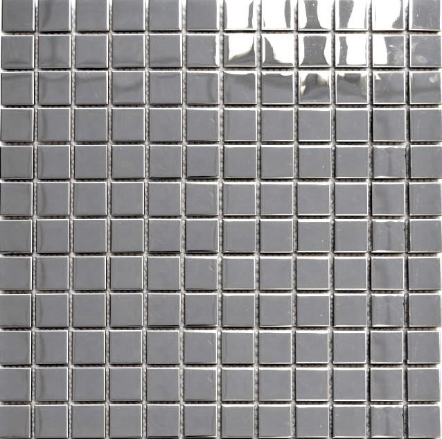 Stainless steel mosaic tile silver glossy tile backsplash kitchen wall MOS129-23G