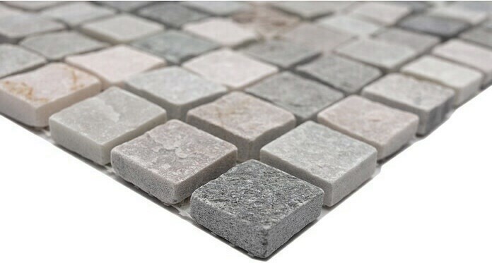 Quartzite natural stone mosaic tile beige gray wall floor shower kitchen splashback shower wall - MOS36-0206