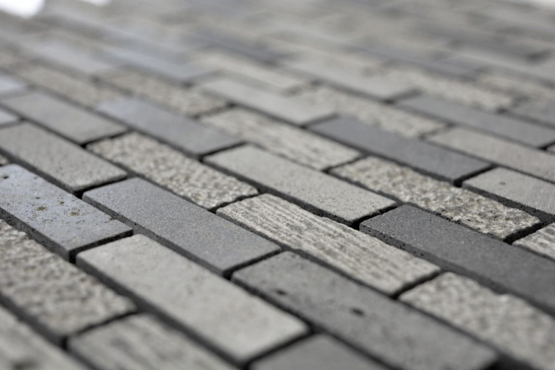 Hand sample mosaic tile marble natural stone gray Brick stone Carving cement MOS40-B49_m
