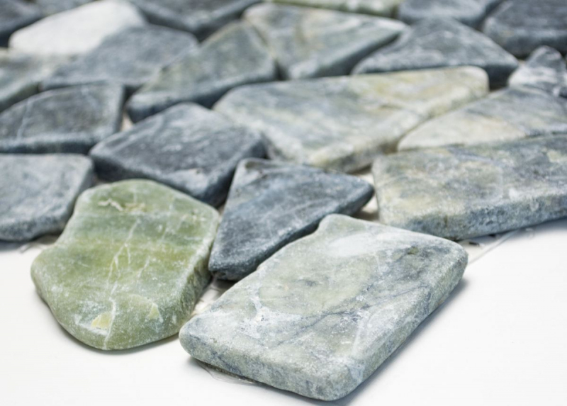 Hand-painted mosaic tile marble natural stone quarry Ciot gray-green MOS44-0208_m