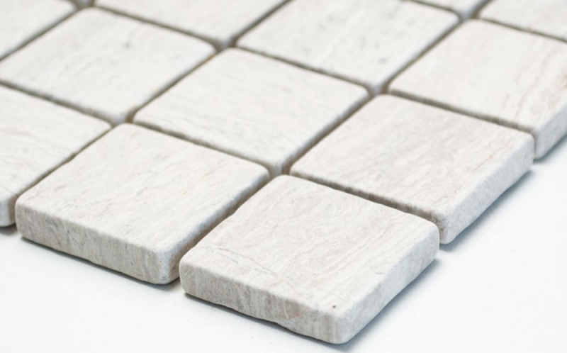 Hand pattern mosaic tile marble natural stone gray gray stripes MOS42-0204_m