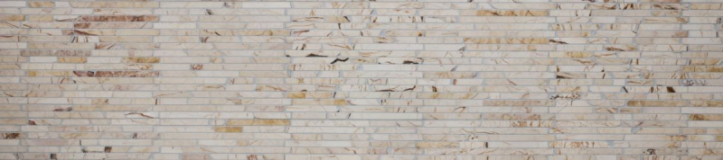 Mosaic tile Marble natural stone Brick golden cream polished structure MOS40B-2807_f