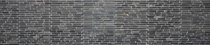 Mosaic marble natural stone gray anthracite brick composite sticks splashback tile backsplash kitchen wall - MOS40-0125