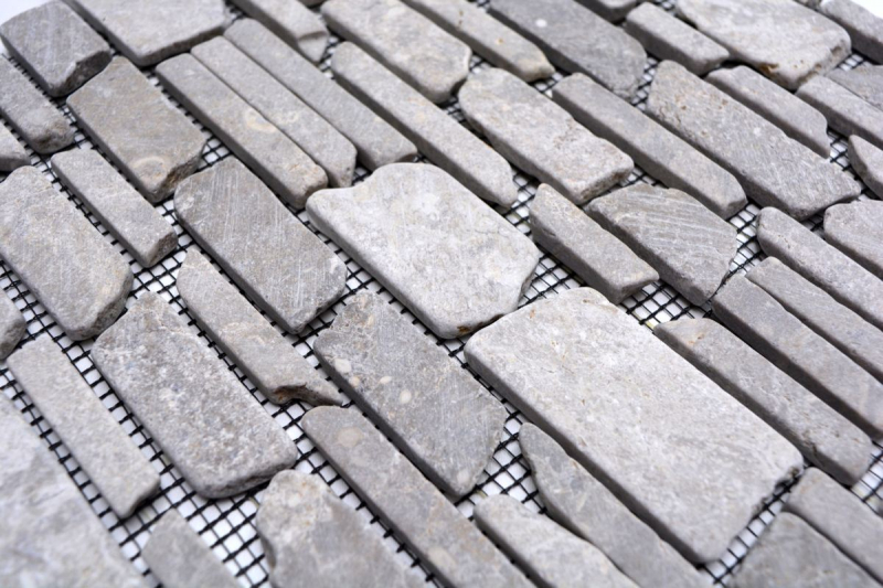 Hand sample mosaic tile marble natural stone gray brick mosaic MOS40-0230_m