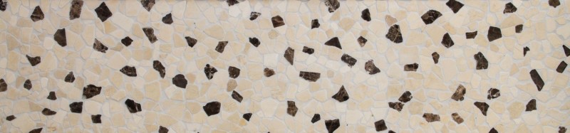 Marble quarry natural stone beige brown polygonal Castanao Cream tile backsplash wall facing - MOS44-30-190