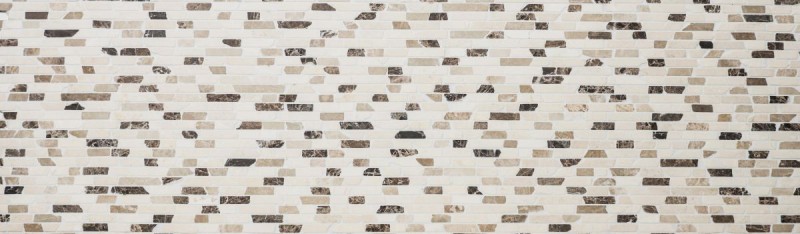 Mosaic Marble Natural stone beige brown cream Brick Castanao Composite Chopsticks Tile Backsplash Wall Kitchen - MOS40-0195