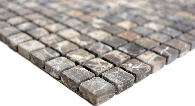 Hand-painted mosaic tile marble natural stone beige Castanao MOS38-1313_m