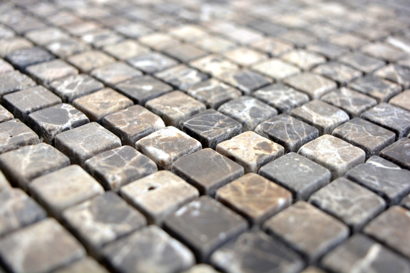 Hand-painted mosaic tile marble natural stone beige Castanao MOS38-1313_m