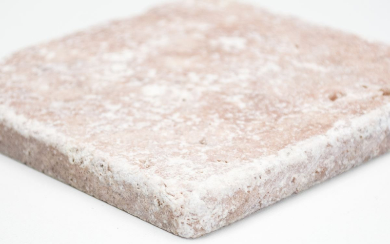 Tile Travertine natural stone rose natural stone tile Rosso antique look floor tile wall tile kitchen tile - MOSF-45-46130