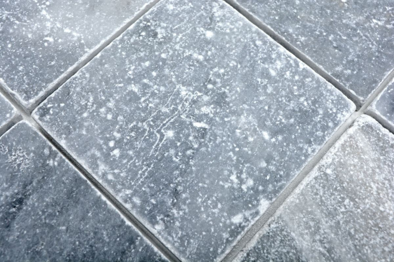 Tile marble natural stone Bardiglio light gray anthracite natural stone tile antique look tile backsplash shower tray wall tile - MOSF-45-40010