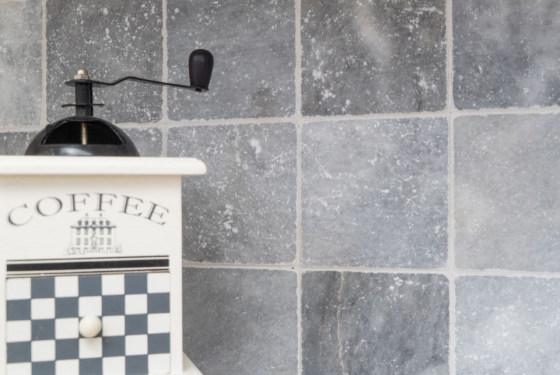 Tile marble natural stone Bardiglio light gray anthracite natural stone tile antique look tile backsplash shower tray wall tile - MOSF-45-40010