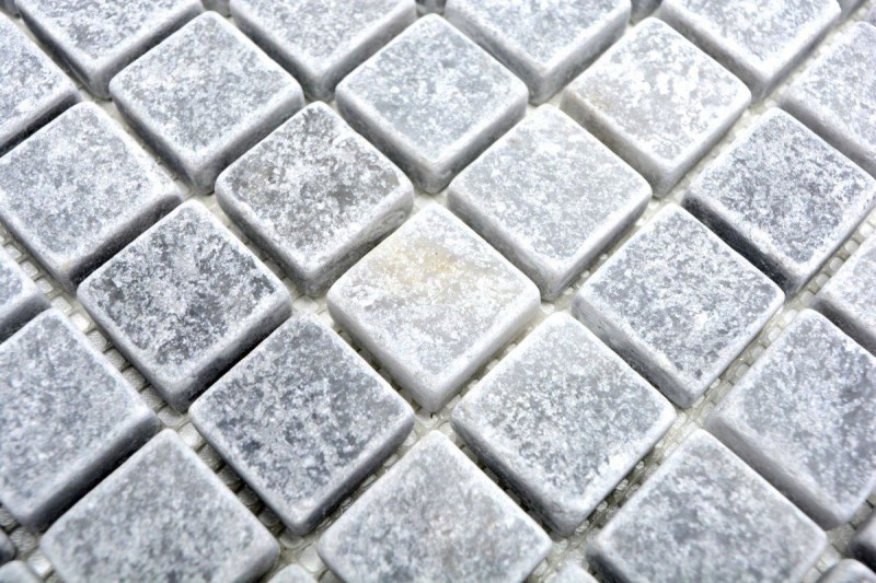 Hand-painted mosaic tile marble natural stone light gray Bardiglio Antique Marble MOS40-40023_m