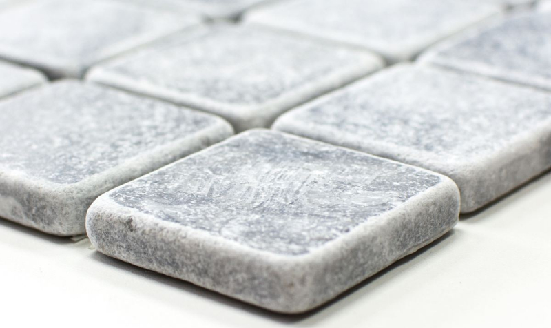 Hand-painted mosaic tile marble natural stone light gray Bardiglio Antique Marble MOS40-40048_m