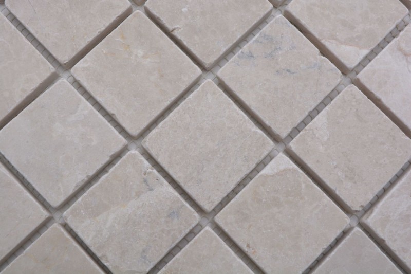 Marble mosaic tile natural stone ivory cream light beige tile backsplash wall tile kitchen bathroom - MOS36-0106