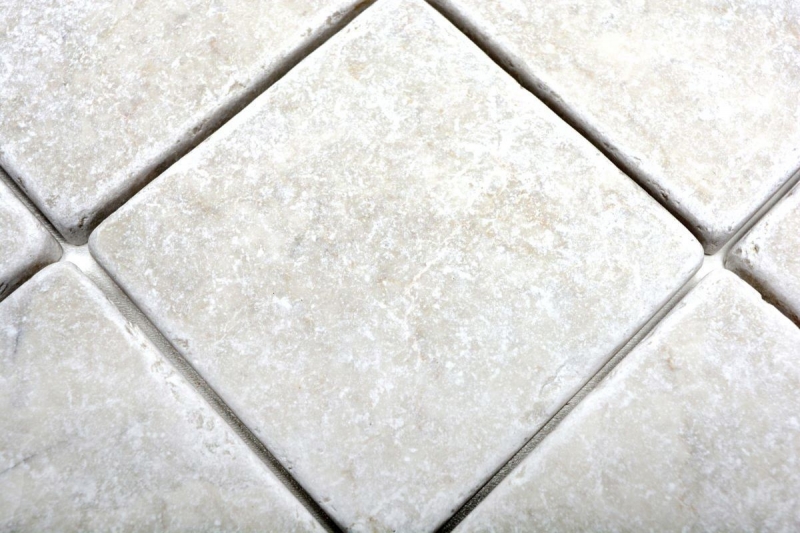 Tile marble natural stone Ibiza white cream gray natural stone tile antique look floor tile shower tray wall tile WC - MOSF-45-42010